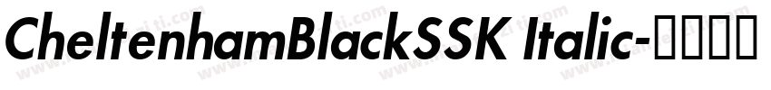 CheltenhamBlackSSK Italic字体转换